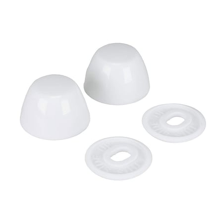 Thrifco Plumbing Snap Bolt Caps White 2ea 9401810
